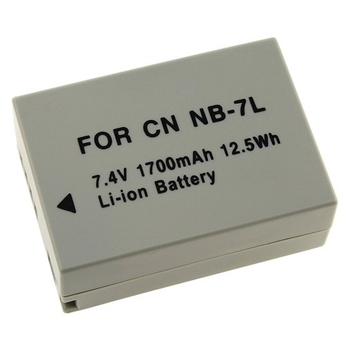 High Capacity 1700Mah Lithium Battery For Canon NB-7L PowerShot SX30 IS &amp; G12