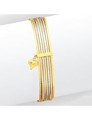 14k Gold Tri-color Slip On 7 Bangles