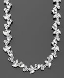 Givenchy Silvertone Crystal Necklace