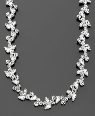 Givenchy Silvertone Crystal Necklace