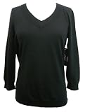 Anne Klein Sport Women's Double V Pullover Black S