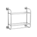 Polder Bath Organizer with Glass Shelves - Chrome