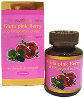 3 Bottle Gluta Pink Berry and Grapseed Extract Super Whitening 30 Softgel