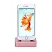 Charging Dock Station,Teslasz Aluminum Charging Dock Station Holder for Apple iPhone 5S iPhone 6S iPhone 6S Plus (Rose Gold)