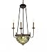 22 Inch W Lotus Bud 3 Lt Chandelier W/Invert Ceiling Fixture