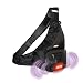 Built-in Alarm Sling Backpack in Black