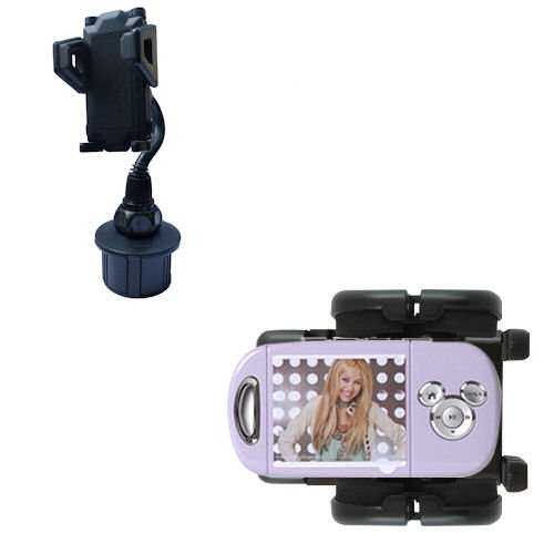 Car Cup Holder for the Disney Hannah Montana Mix Stick MP3 Player DS17032 - Gomadic Brand