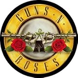Guns N Roses - Classic Round Logo with 2 Guns and 2 Roses - Sticker / Decal