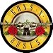 Guns N' Roses - Classic Round Logo with 2 Guns and 2 Roses - Sticker / Decal