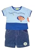 Newborn/Infant Boys 2pc Underwater Adventure Denim Short Set
