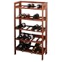 Winsome Regalia Contemporary Antique Walnut Wine Rack