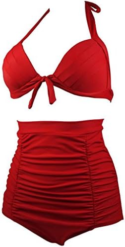 VOLUMUS Elegant Bikini 2 Piece Swimsuit Vintage High Waist Swimwear