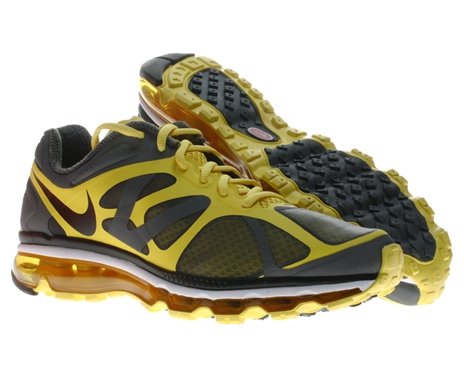 Nike Air Max+ 2012 Mens Running Shoes Dark Grey/Black-Chrome Yellow 487982-009-12 Nike Air Max+ 2012 Mens Running Shoes Dark Grey/Black-Chrome Yellow 487982-009-12