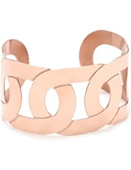 18k Rose Gold Plated Stainless Steel Twist Cuff Bracelet
