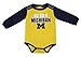 NCAA Michigan Wolverines Baby Long Sleeve Bodysuit Creeper and Pants 2 Piece Set