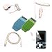 Fosmon&reg; Starter Kit for Creative Zen Mozaic 8Gb / 16Gb ( with Home Charger, Car Charger, USB Hotsync Charge Cable, Screen Protector, 2 pcs Protective Beanie Caps Socks )