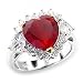 Sterling Silver Ruby CZ Ring SZ 9
