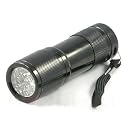 9 LED 400 nM UV Ultra Violet Blacklight Flashlight 3AAA, 7301UV400