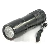 9 LED 400 nM UV Ultra Violet Blacklight Flashlight 3AAA, 7301UV400