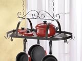 Gift Warehouse 35603 Hanging Iron Pot Rack