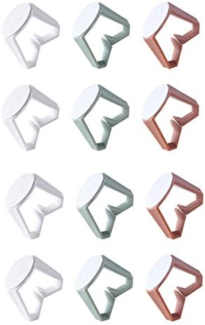 Cangwu 12 Pack of Multipurpose Suction Hooks, Kitchen Gloves Towel Holder, Earplugs holder, Kitchen Sucker Powerful Vacuum Suction Hooks Bathroom Tile Free Nail,Color Mixer