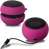 CNL PINK ROUND TWIST OUT BASS BOOSTER PORTABLE SPEAKER FOR THE SONY PS VITA PLAYSTATION CONSOLE