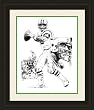 New York Jets Framed Joe Namath New York Jets By Michael Mellett NFL Football