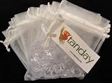 Tanday 150 White Organza Gift Bags 5x7