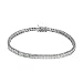 Sterling Silver Rhodium Plated 3mm Princess Cut CZ title=