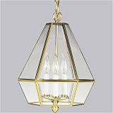 Progress Lighting Polished Brass Clear Flat Three-Light Pendant