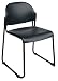 (2 Pack) Stack Chair with Plastic Seat and Back In Black Finish By Office Star