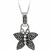 Sterling Silver Genuine Marcasite Stone Butterfly Pendant
