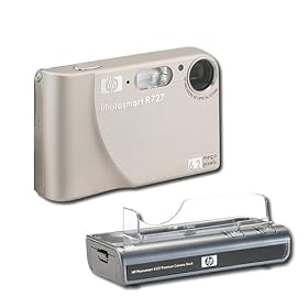 HP R727 6.2 MP Digital Camera with 3x Optical Zoom and Camera Dock by HP