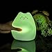 HJIAN Portable LED Children Night Light Silicone Night Lamp Rechargeable Silicone Soft Baby Nursery Lamp Sensitive Tap Control for Baby Bedroom (C)