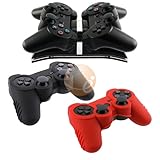 Dual Remote Control Charger +2 Skin pk Set for SONY PS3