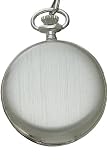 Solid Sterling Silver Satin Finish Pocket Watch from Euro Geneve