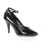 4 Inch Sexy Classic Pump Shoes Ladies High Heel Shoes Evening Shoes Ankle Strap Black... by SummitFashion
