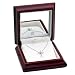 14k White Gold Diamond (.15 ctw) Prong Cross Pendant Gift Box Set
