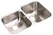 Elkay EGUH312010L Harmony Lustertone 31-1/4-Inch by 20-1/2-Inch Stainless Steel Double-Bowl Undermount Kitchen Sink, Lustertone Satin Finish