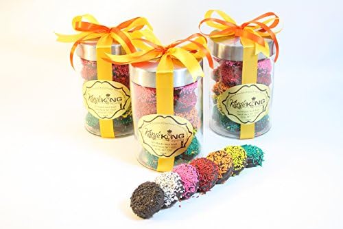 Kandi King Gourment Dark Chocolate Covered Oreo Rainbow Sprinkle Gift Jar Large (2 lbs)