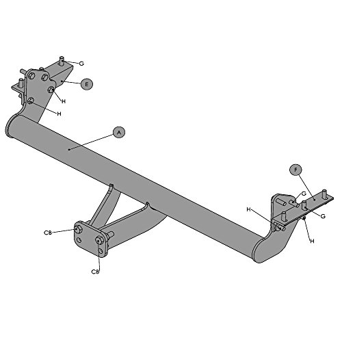 Best Price Witter Towbars WitterDT124B Fixed Flange Towbar for Nissan
