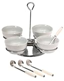 Trudeau 9-Piece Stoneware Condiment Serving Set