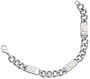 Sterling Silver Curb Link Bracelet w/ 14k Yellow Gold Stations, 8.5"