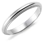 14k White Gold 2.5mm Milgrain Half Round Band
