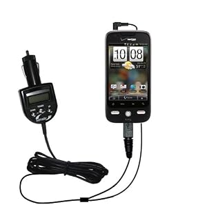 2 in 1 FM Transmitter and Car Charger for the HTC Droid Eris - Gomadic Brand w/ TipExchange Technology