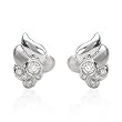Earrings With Genuine Super Clean Diamonds Crafted in 18K White Gold Length 10.8mm