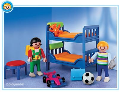 Childrens Toyshop  Toys : Playmobil Modern Living 3964: Children's Bunk Beds