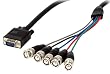 StarTech.com 6-Feet Coax HD15 VGA to 5 BNC Monitor Cable - M/M (VGABNC5)