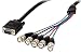 StarTech.com 6-Feet Coax HD15 VGA to 5 BNC Monitor Cable - M/M (VGABNC5)