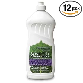 Seventh Generation Liquid Dish Detergent, Natural Lavender Floral & Mint, 25-Ounce Bottles (Pack of 12)
